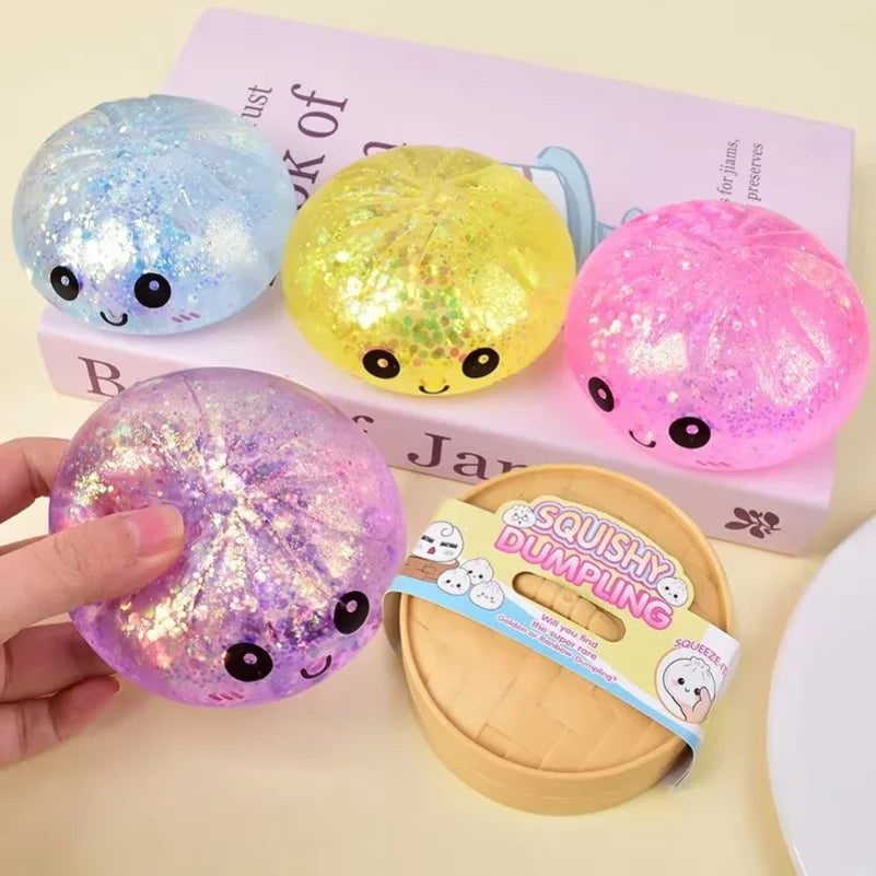 Glitter Dumpling Squishy VIRALES 5.5cm y 8.5cm