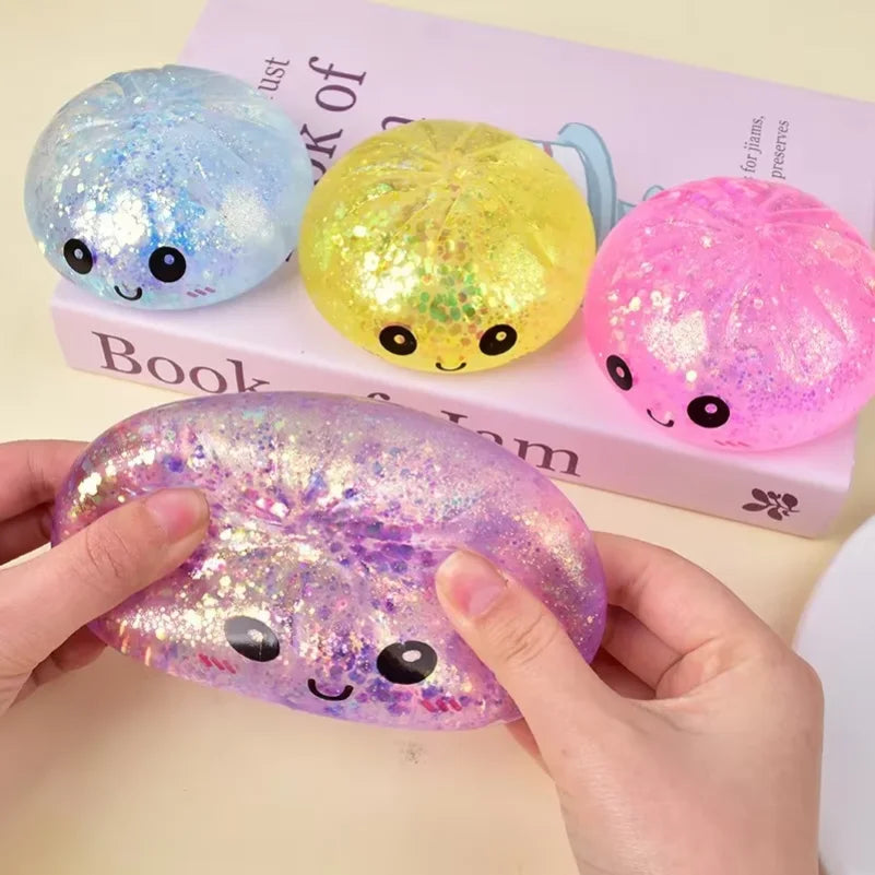 Glitter Dumpling Squishy VIRALES 5.5cm y 8.5cm