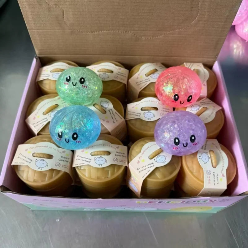 Glitter Dumpling Squishy VIRALES 5.5cm y 8.5cm